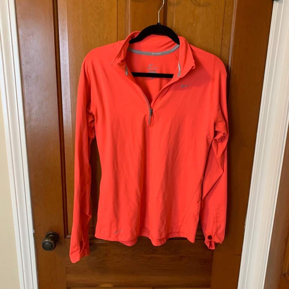 Women’s Nike Half Zip Neon Pink Dri Fit